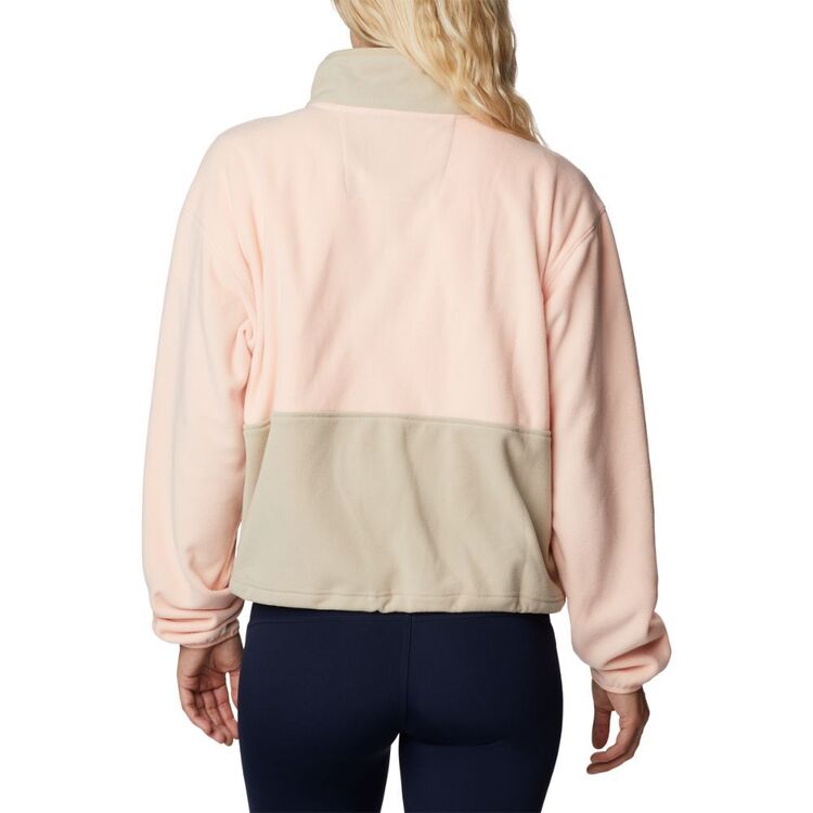 Columbia Women's Back Bowl Full Zip Fleece Jacket Peach Blossom & Ancient Fossil