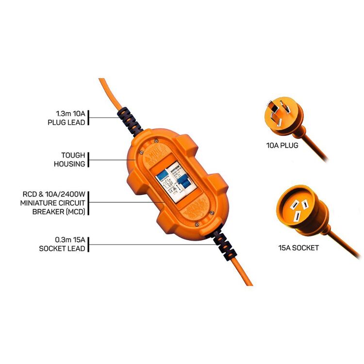 Ampfibian Mini 15A to 10A DIY Power Adaptor Orange