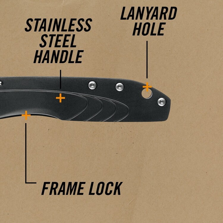 Gerber STL Drop Point Fine Edge Single Blade Knife