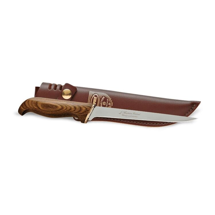 Marttiini Presentation Brown Fillet Knife Laminated Birch Brown 6 in