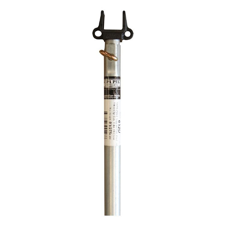 SUPA PEG 275cm Adjustable Ridge Rail Support Pole Silver