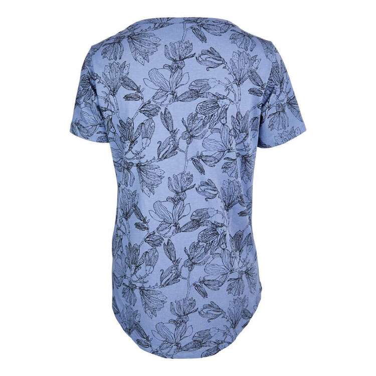 Gondwana Women's Mapleton Short Sleeve Tee Atlantic Blue & Navy