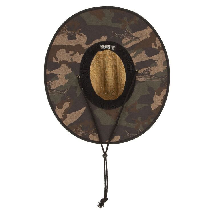 Salty Crew Tippet Cover Up Straw Hat Camo One Size Fits Most