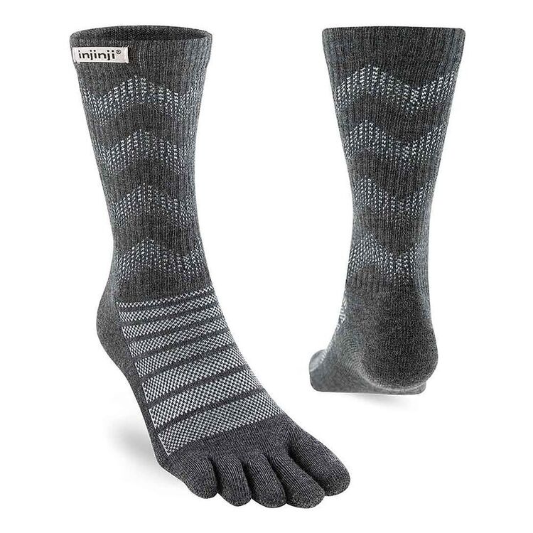 Injinji Unisex Outdoor Midweight Crew Merino Sock Slate