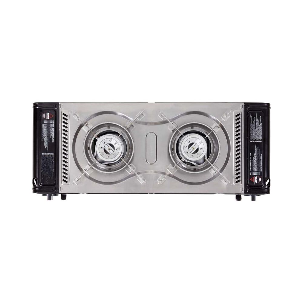 Gasmate Travelmate II SS Double Butane Stove With Hotplate
