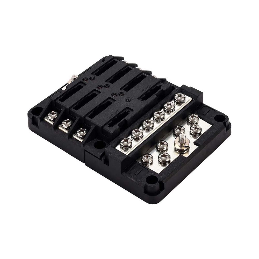 Bowline Fuse Block 6 Gang Black