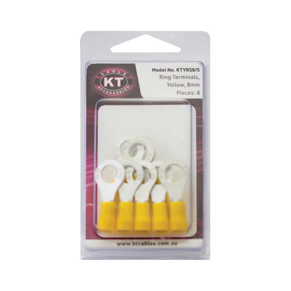 KT Cables Insulated Ring Terminal Yellow 6.0