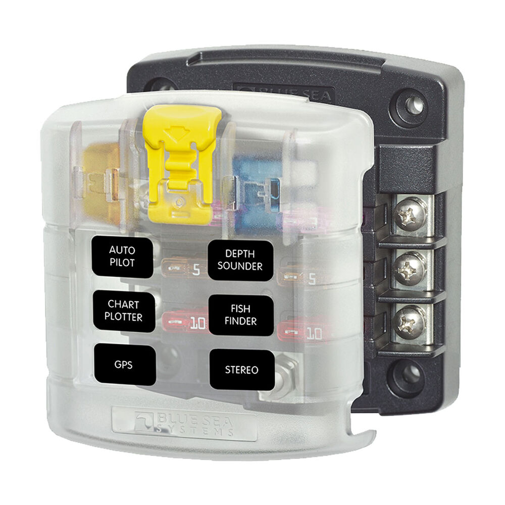 Blue Sea Systems ST Blade Fuse Block - 6 Gang with Cover