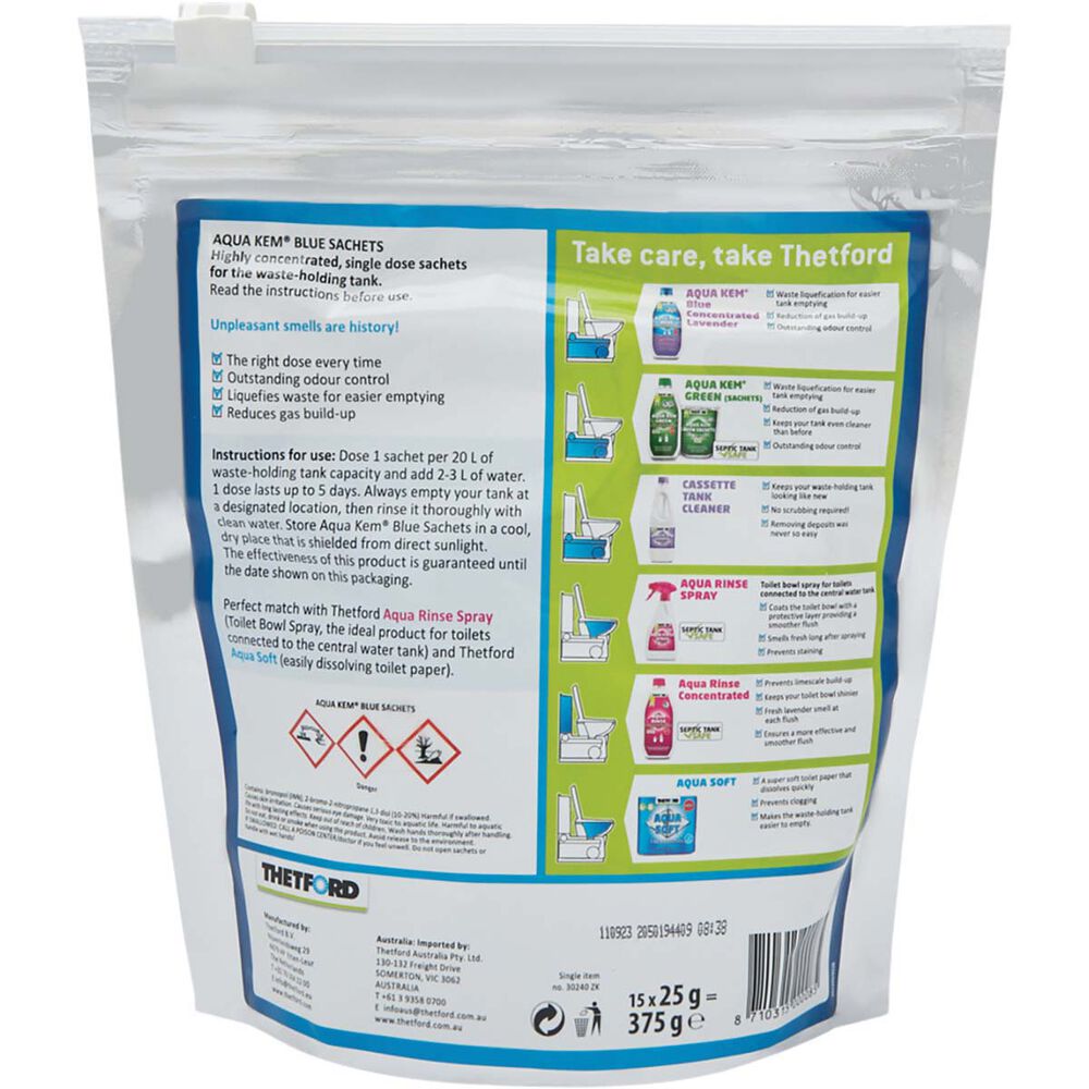 Thetford Aqua Kem Blue Sachets 15 Pack