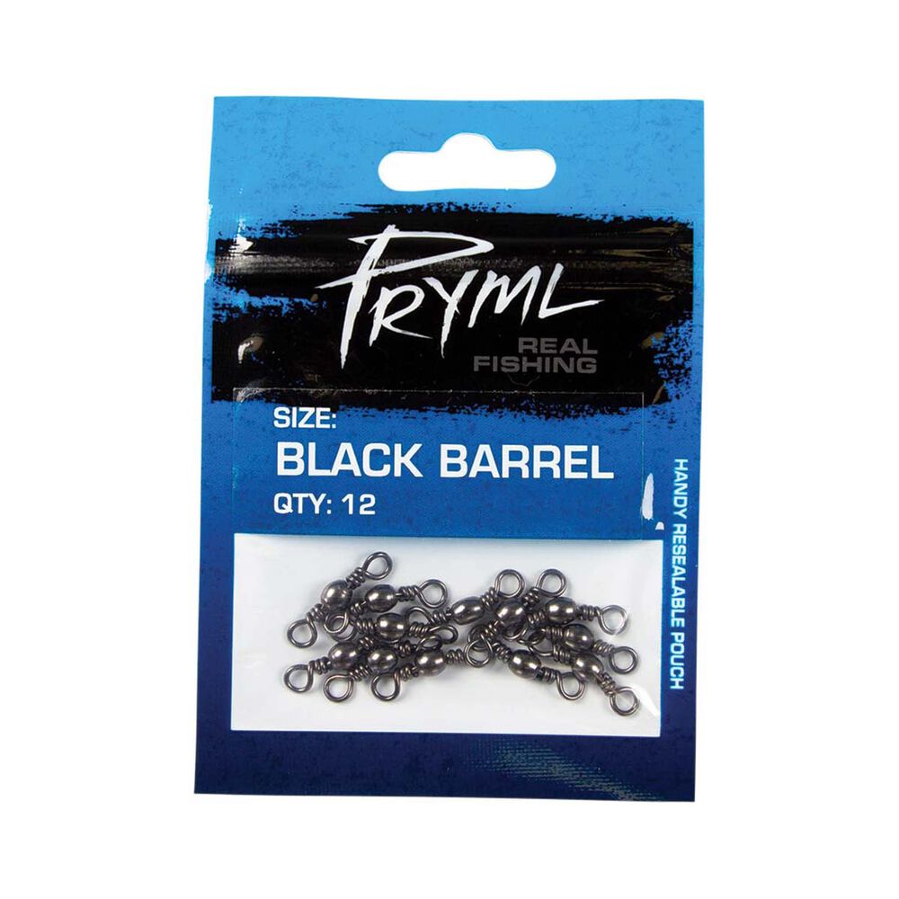 Pryml Black Barrel Swivel 12 Pack