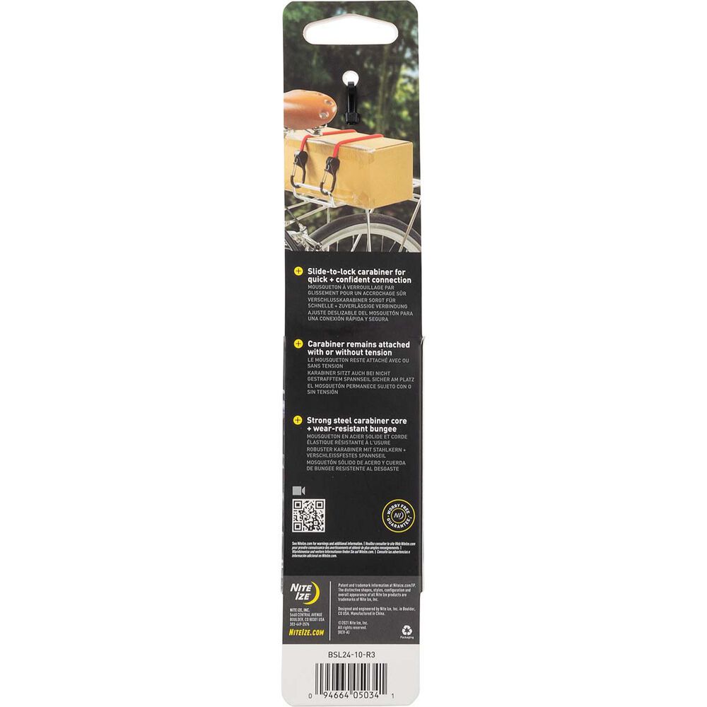 Nite Ize Carabiner SlideLock Bungee 24" Red