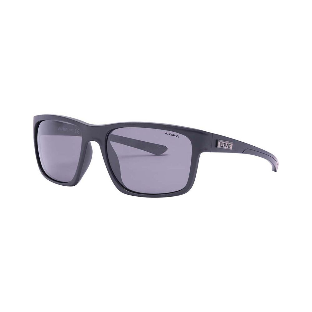 Liive Men's Whip Polarised Sunglasses Matt Black with Grey Lens