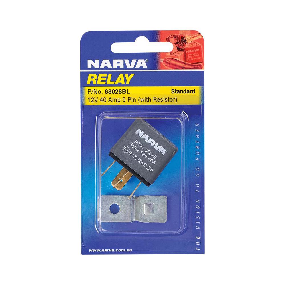 Narva Relay 12V 40A 5 Pin with Resistor