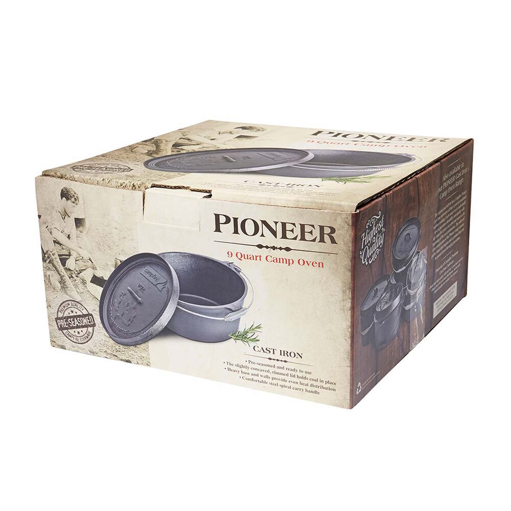 Campfire Pre Seasoned Cast Iron Camp Oven 9 Quart