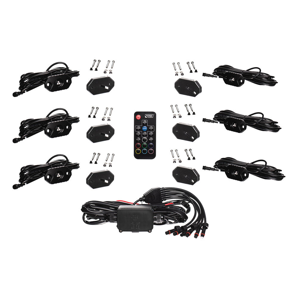 Ridge Ryder RGB LED Rock Lights 6 Piece