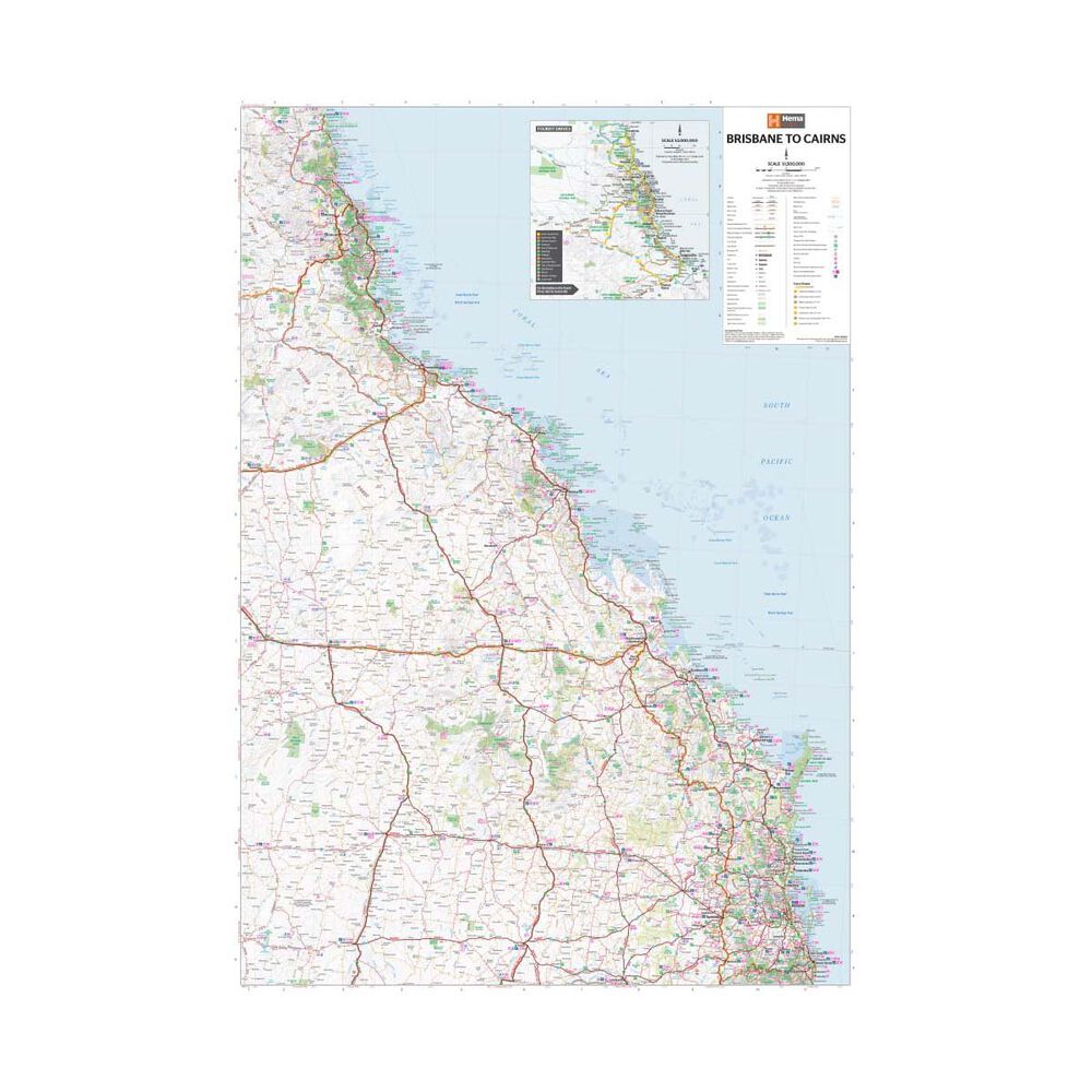 Hema Map Brisbane to Cairns Map