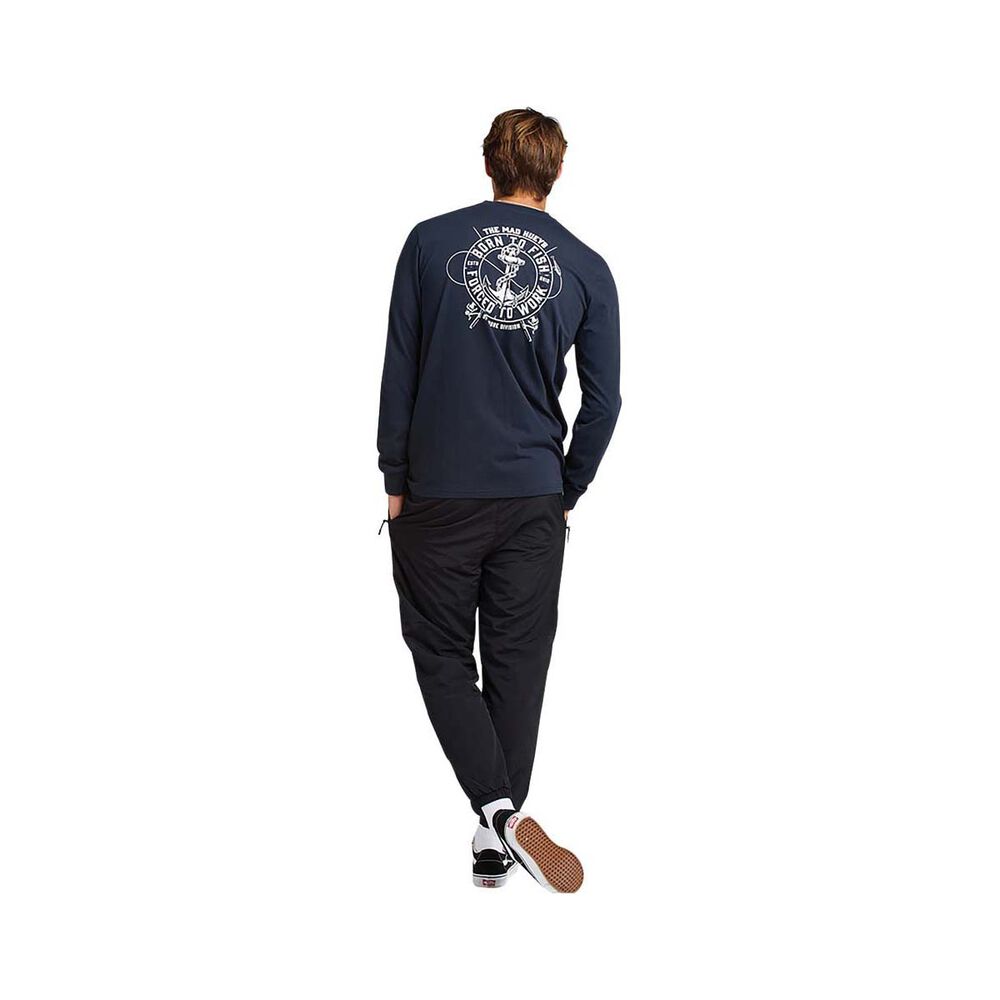 The Mad Hueys Men's Born to Fish Henley Long Sleeve Shirt