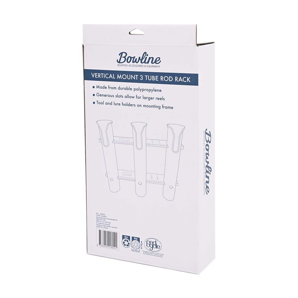 Bowline Black 3 Rod Holder tube rack