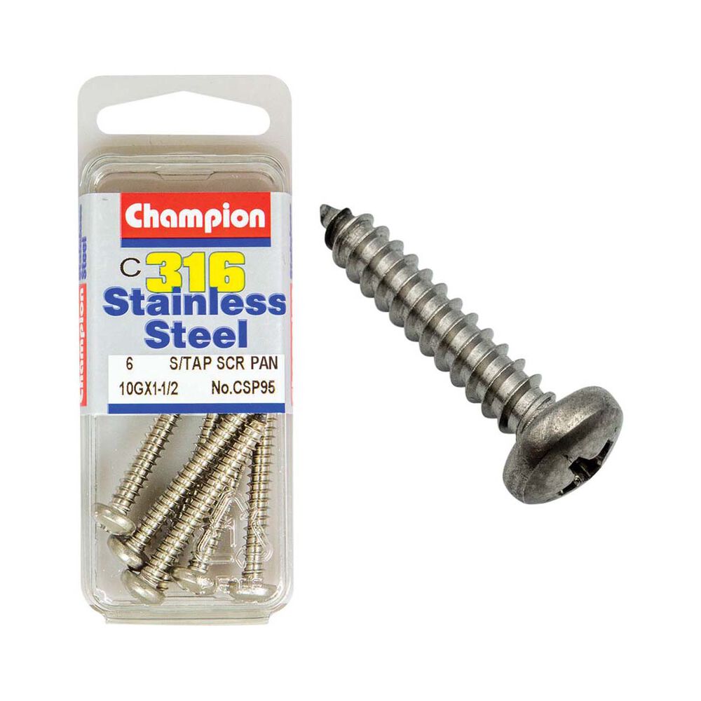 Champion Self Tapping Pan Head Screws 10g x 1/2