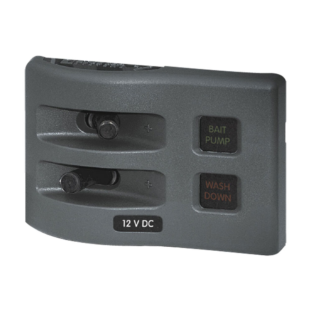 Blue Sea Systems WeatherDeck Fused 2 Switch Panel