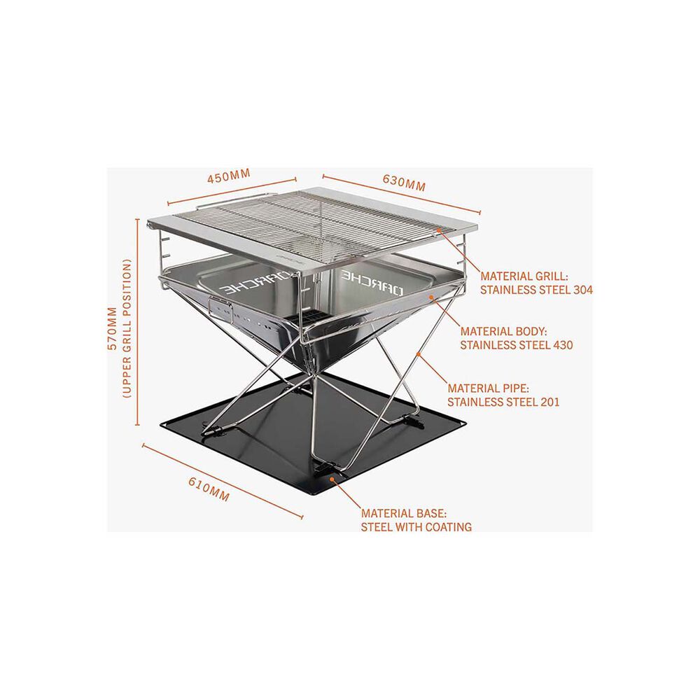 Darche 630x630mm BBQ Fire Pit