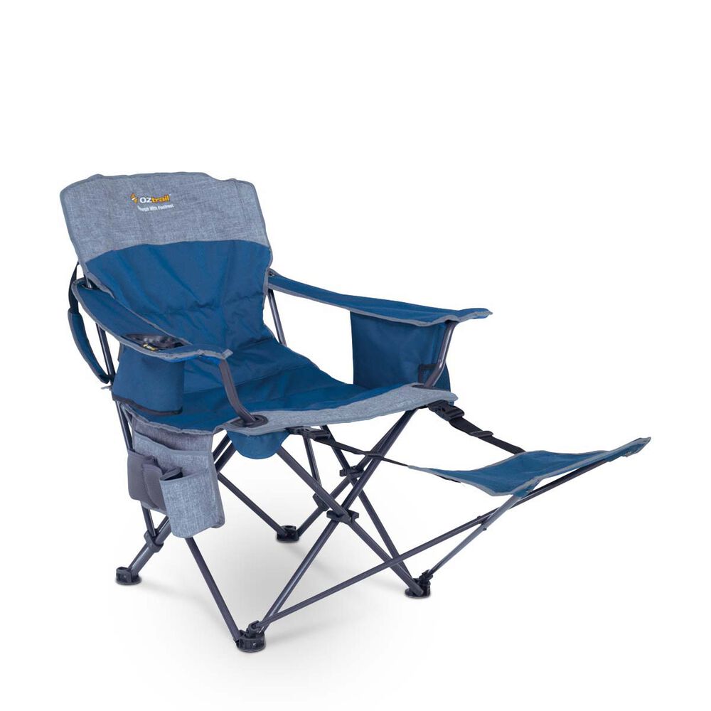 OZtrail Monarch Arm Chair With Footrest 180kg