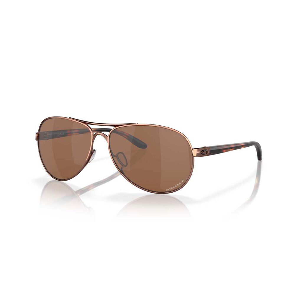 Oakley Feedback Women's Polarised Sunglasses Rose Gold with Prizm Lens