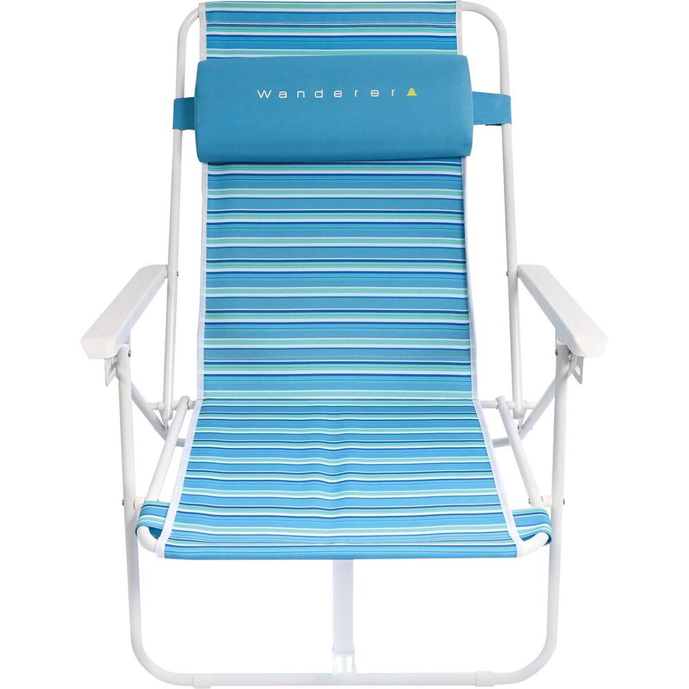 Wanderer Seafoam Stripe Beach Chair 120kg