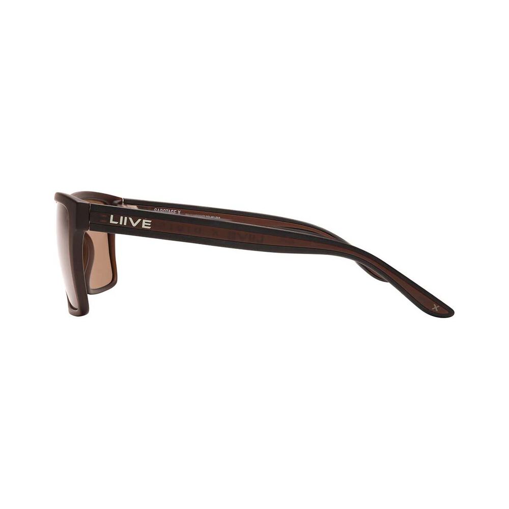 Liive X Sabotage Men's Polarised Sunglasses Matt Brown with Brown Lens