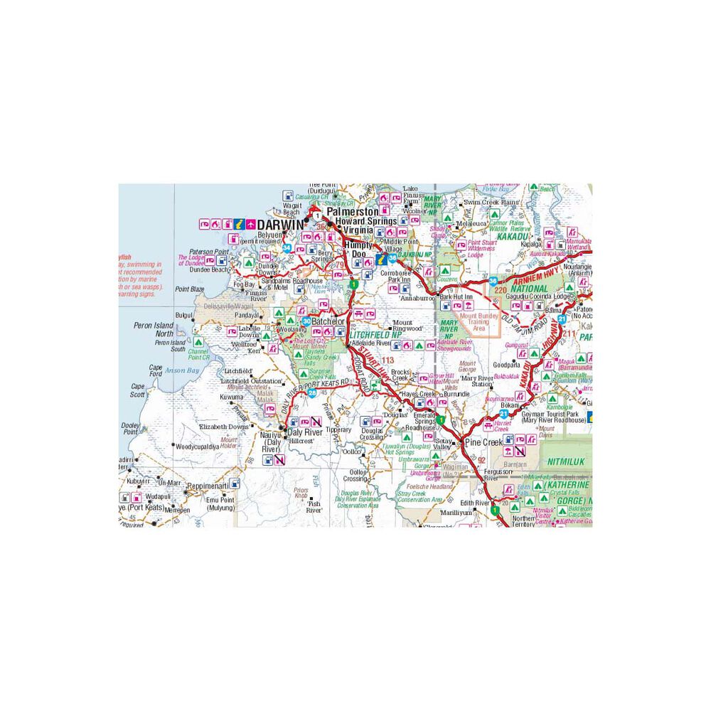 Hema Map Savannah Way - Cairns to Broome Map