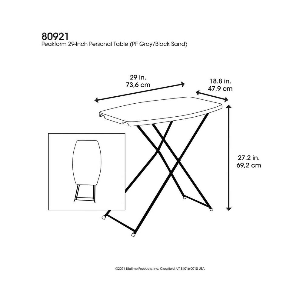 Peakform 29” Blow Mould Personal Table