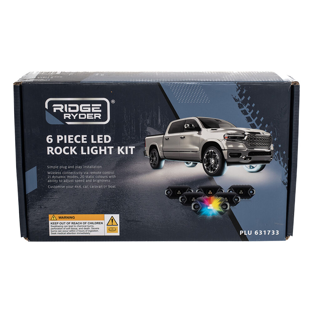 Ridge Ryder RGB LED Rock Lights 6 Piece