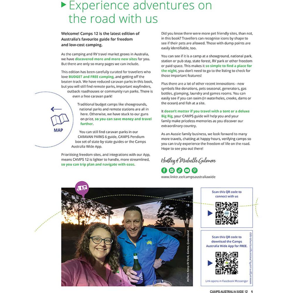 Camps 12 Australia Wide Free & Budget Campsite Book: A4 Standard Edition