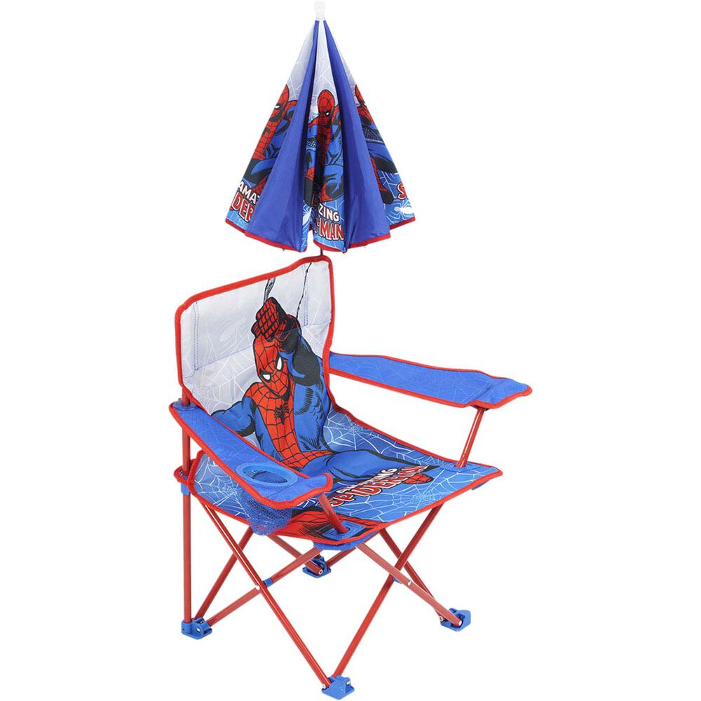 Spiderman Kids' Camp Chair with Umbrella 30kg