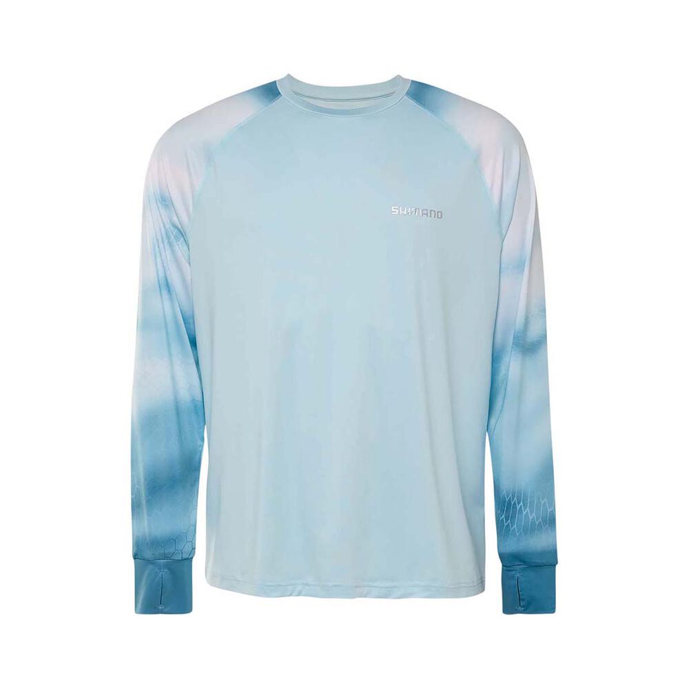 Shimano Men's Tech Long Sleeve Sublimated Polo