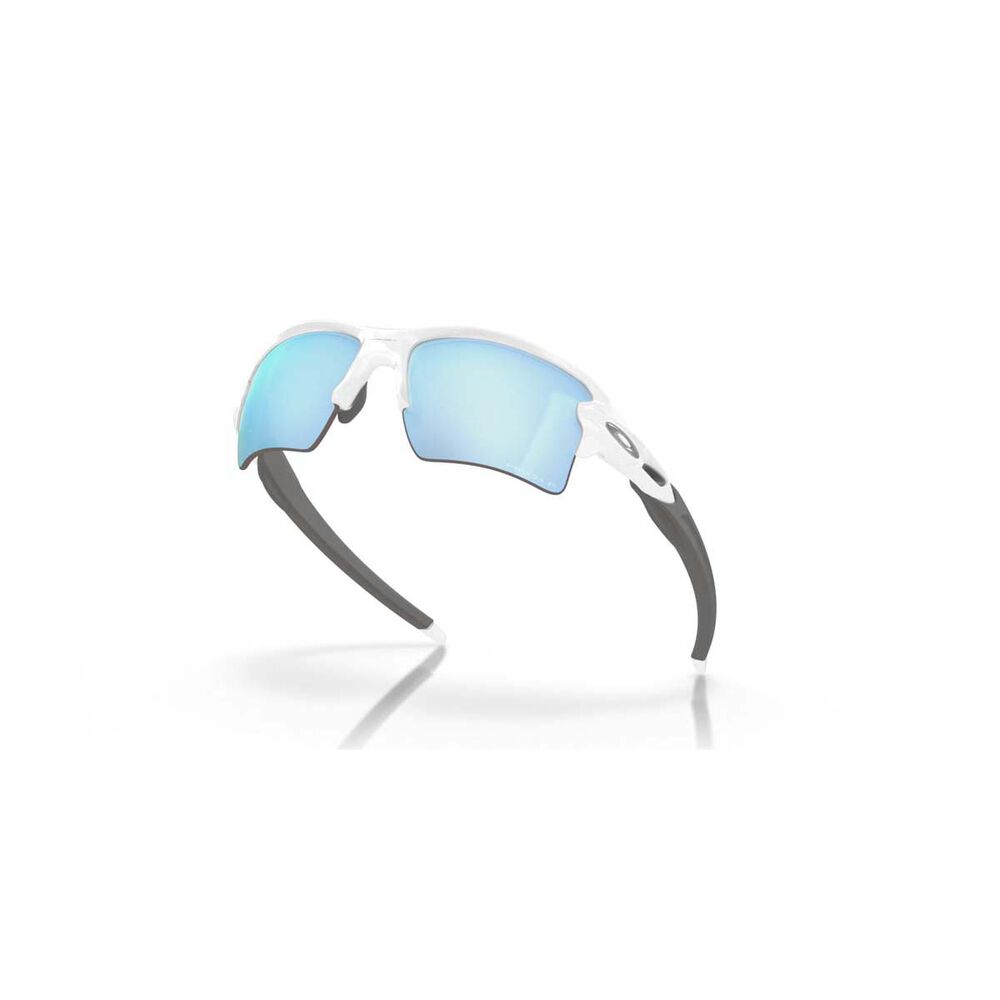 Oakley Flak 2.0 Men's XL Polarised Sunglasses White with Prizm Blue Lens