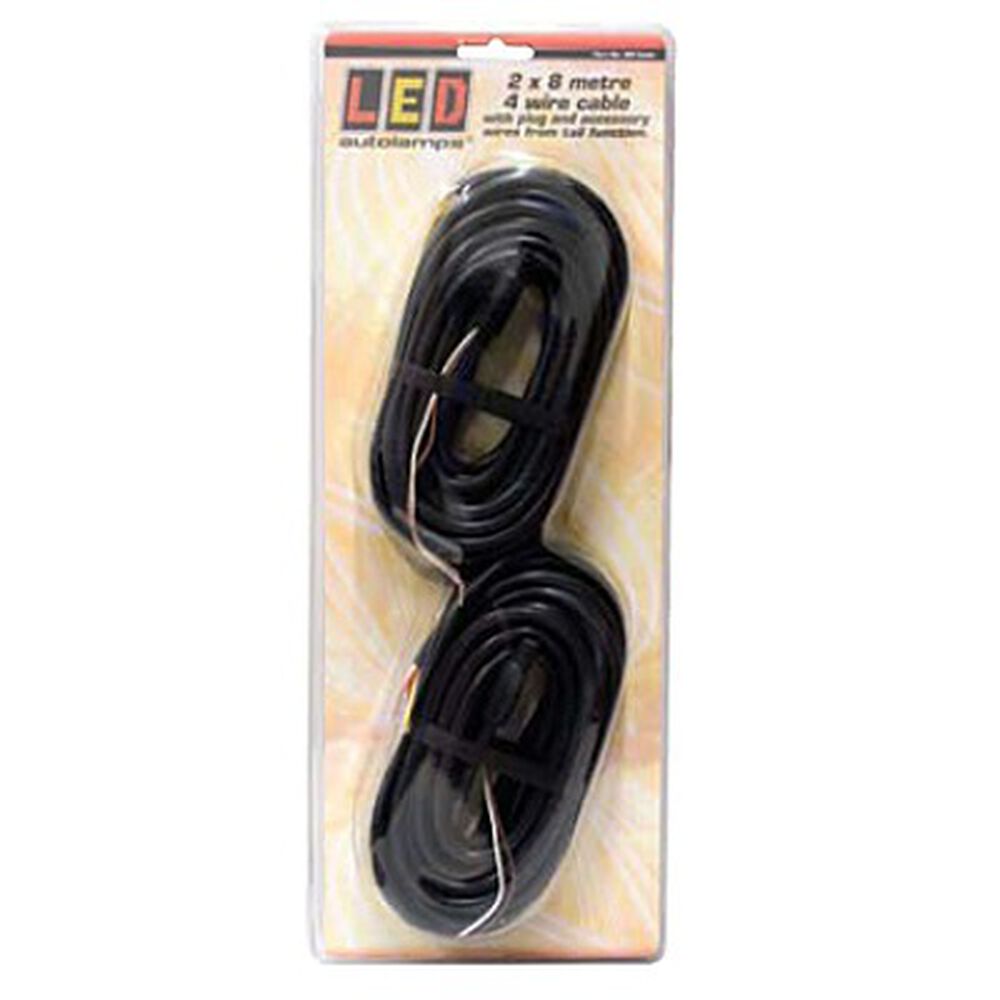 LED Autolamps 4 Core Trailer Light Cable 2x8m
