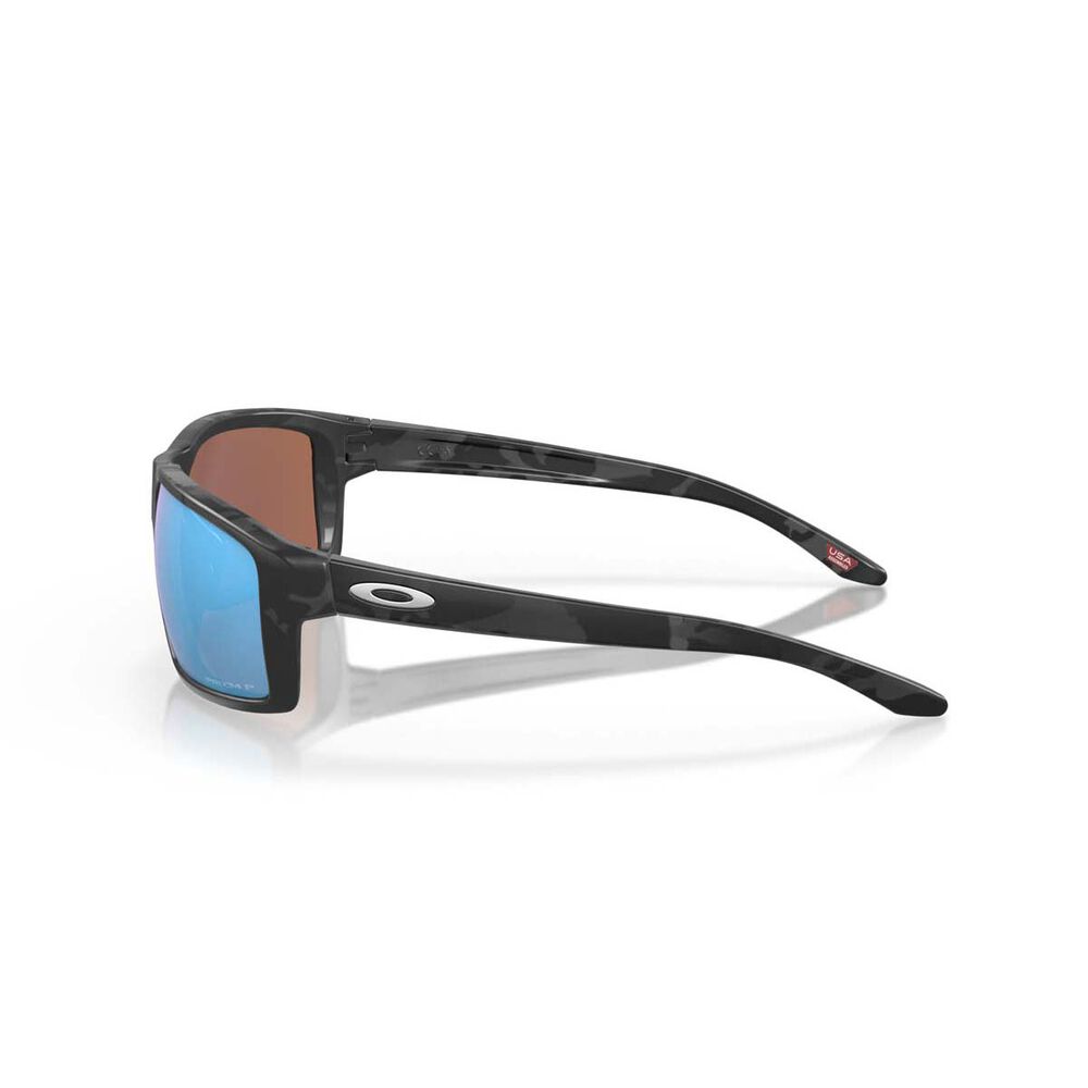 Oakley Gibston Polarised Sunglasses Black Camo with Prizm Blue Lens