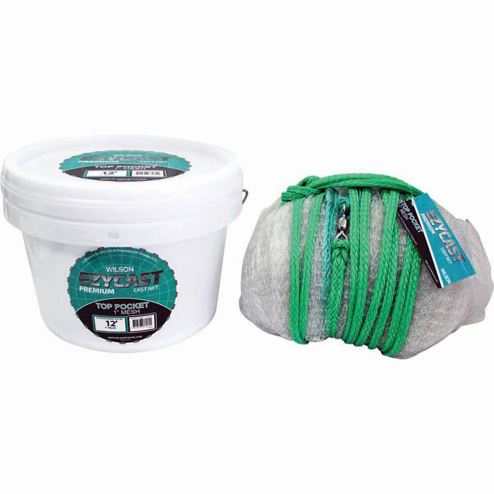 Wilson Mono Mesh Cast Net With Top Pocket 1in