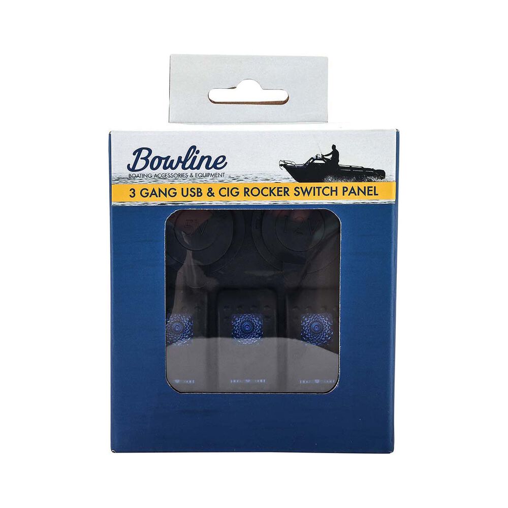 Bowline Switch Panel 3 Rocker 2 USB Plus Cigarette Socket