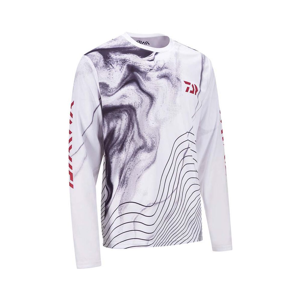 Daiwa Men's Black & Red Crew Sublimated Polo