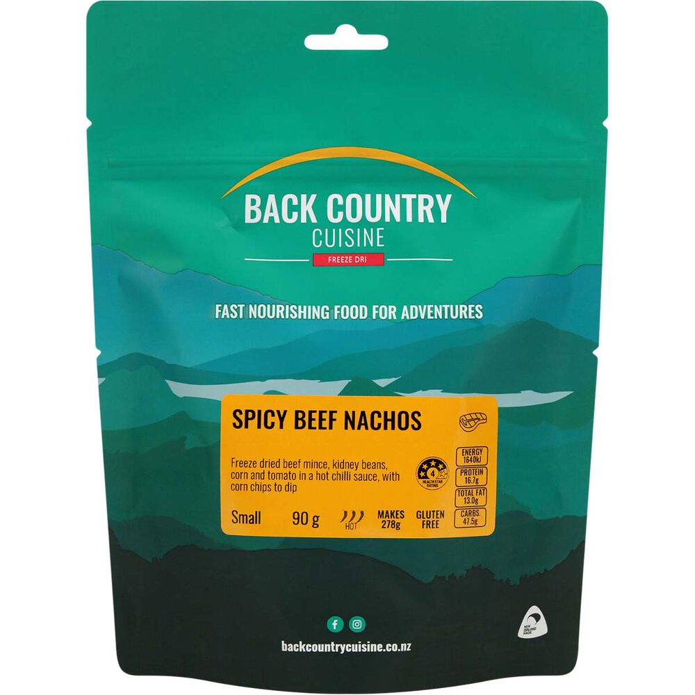 Back Country Cuisine Freeze Dried Spicy Beef Nachos 2 Serves