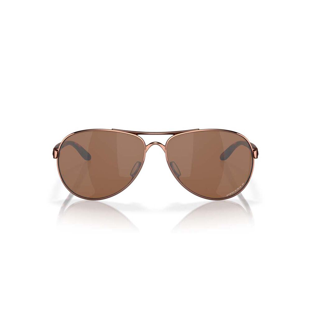 Oakley Feedback Women's Polarised Sunglasses Rose Gold with Prizm Lens
