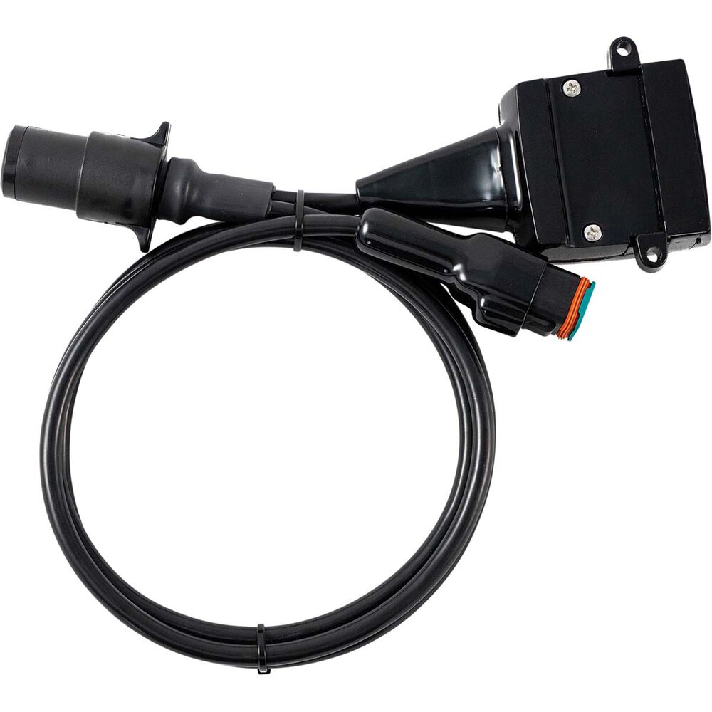 Elecbrakes Small Round 7 Pin to Flat 12 Pin Trailer Adaptor