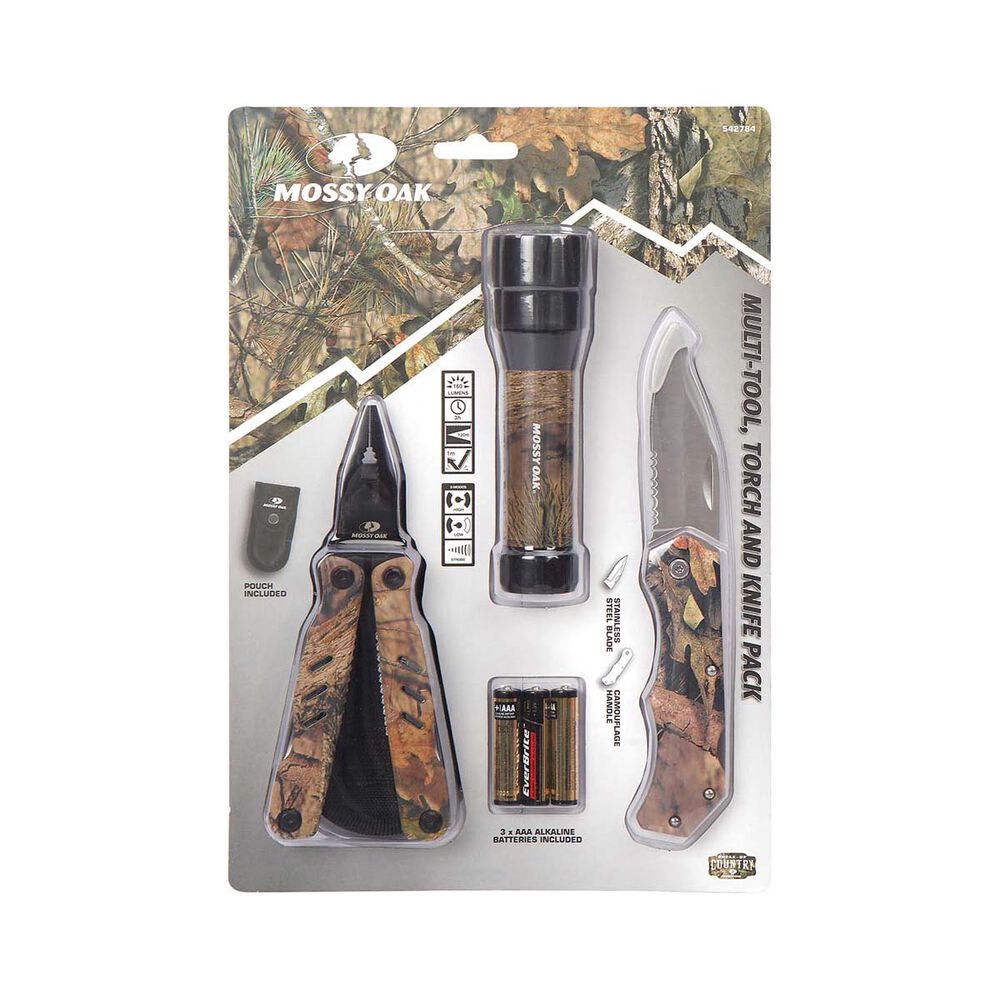 Mossy Oak Multi-Tool Torch and Knife 3 Piece Pack