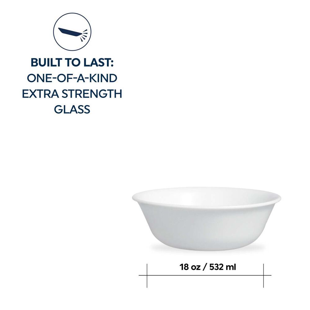 Corelle Soup/Cereal Bowl 523ml White 4 Pack