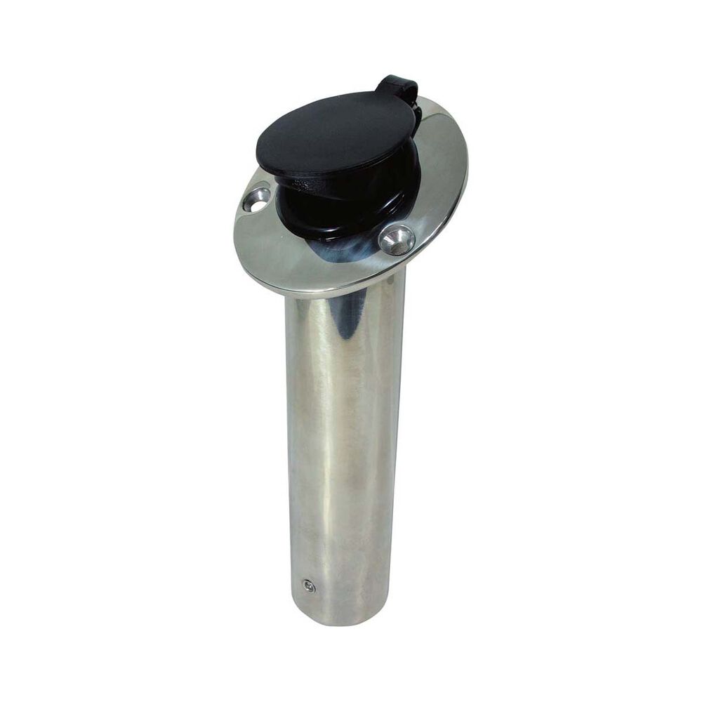 BLA Marine Town Medium Duty Flush Mount Rod Holder – Cast Stainless Steel With Cap