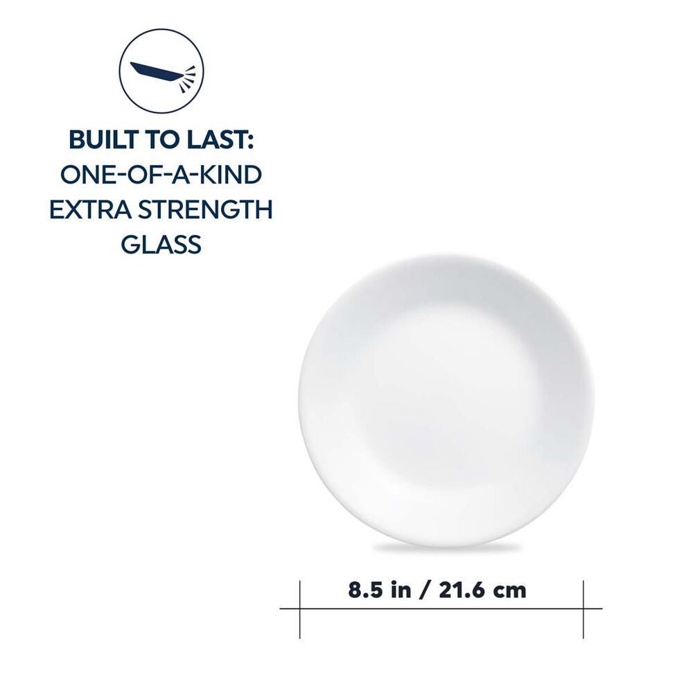 Corelle Lunch Plate 21cm White 4 Pack