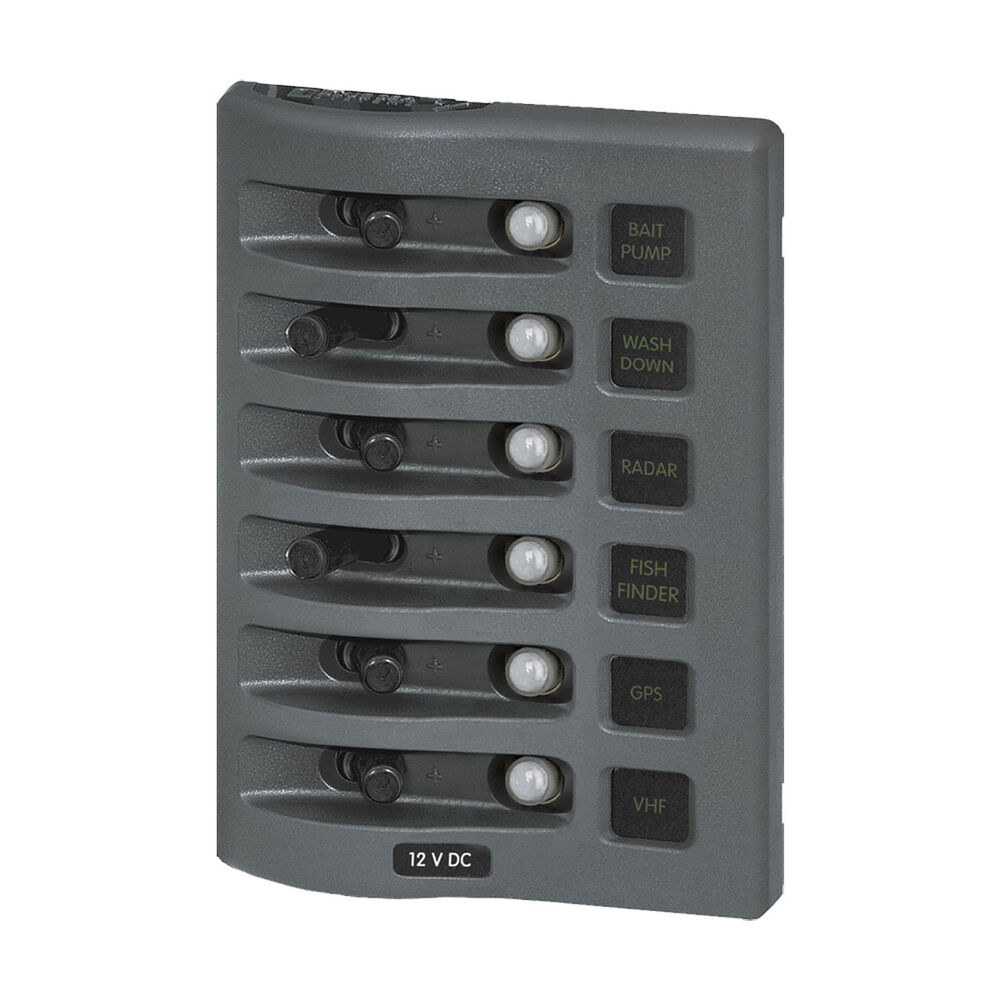 Blue Sea Systems WeatherDeck Circuit Breaker 6 Switch Panel