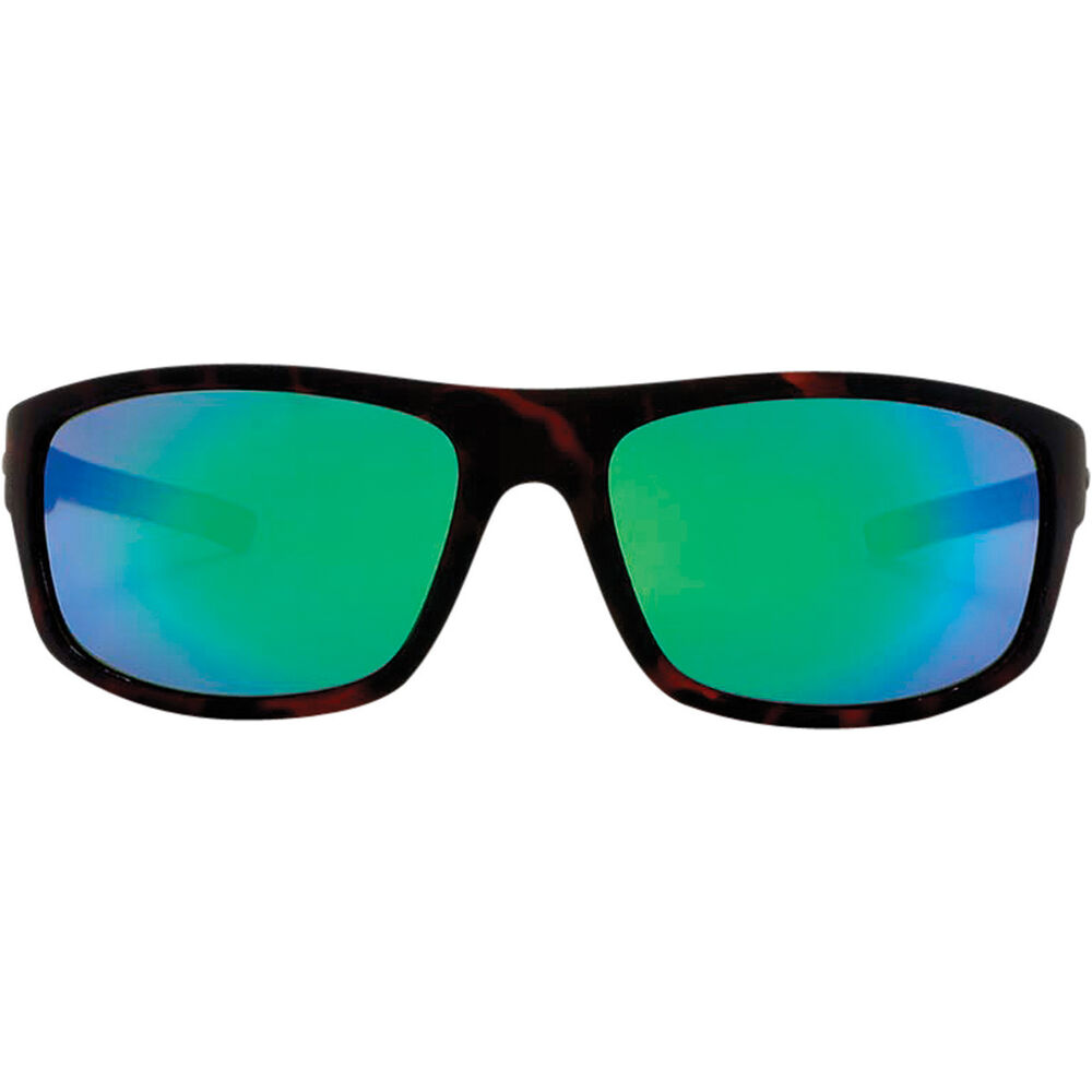 Stingray Flathead Polarised Sunglasses Brown with Green Lens